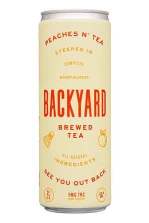 Backyard Tea Makers: Backyard-12oz-2023-BrewTea-PeachesNTea-Front