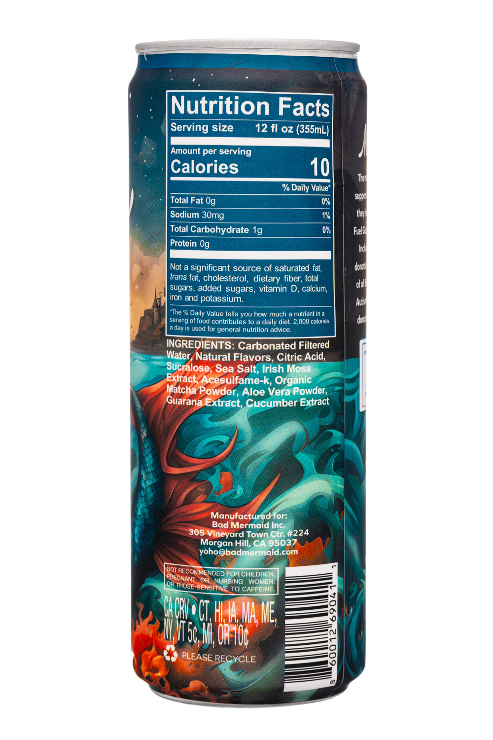 Bad Mermaid: BadMermaid-12oz-2025-Fuel-OceanBreeze-Facts