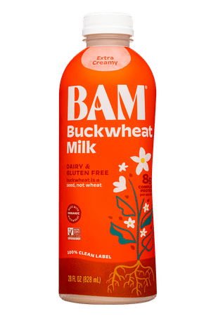 BAM Buckwheat Milk: Bam-28ml-2024-BuckwheatMilk-ExtraCreamy-Front
