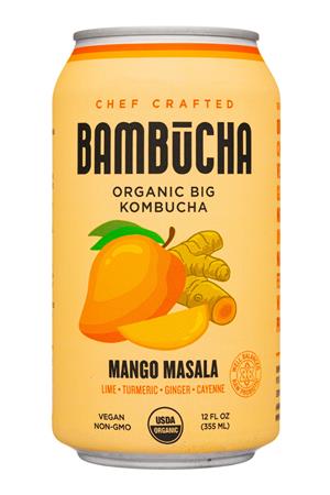 Bambucha: Bambucha-12oz-2021-Kombucha-MangoMasala-Front