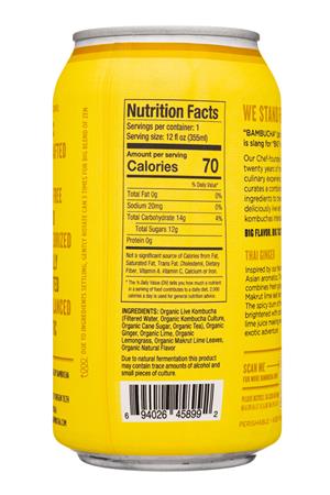 Bambucha: Bambucha-12oz-2021-Kombucha-ThaiGinger-Facts