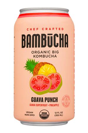 Bambucha: Bambucha-12oz-2021-Kombucha-GuavaPunch-Front