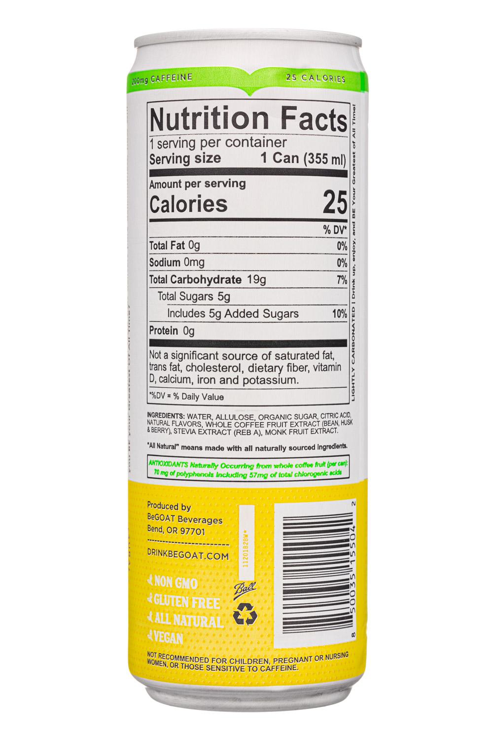 Be GOAT Cascara +: BeGoat-12oz-2022-CascaraBev-LemonadeMint-Facts