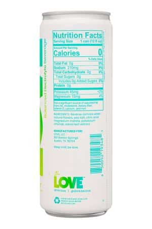 Be Love: BeLove-12oz-2025-ElectroBev-CitrusZest-Facts