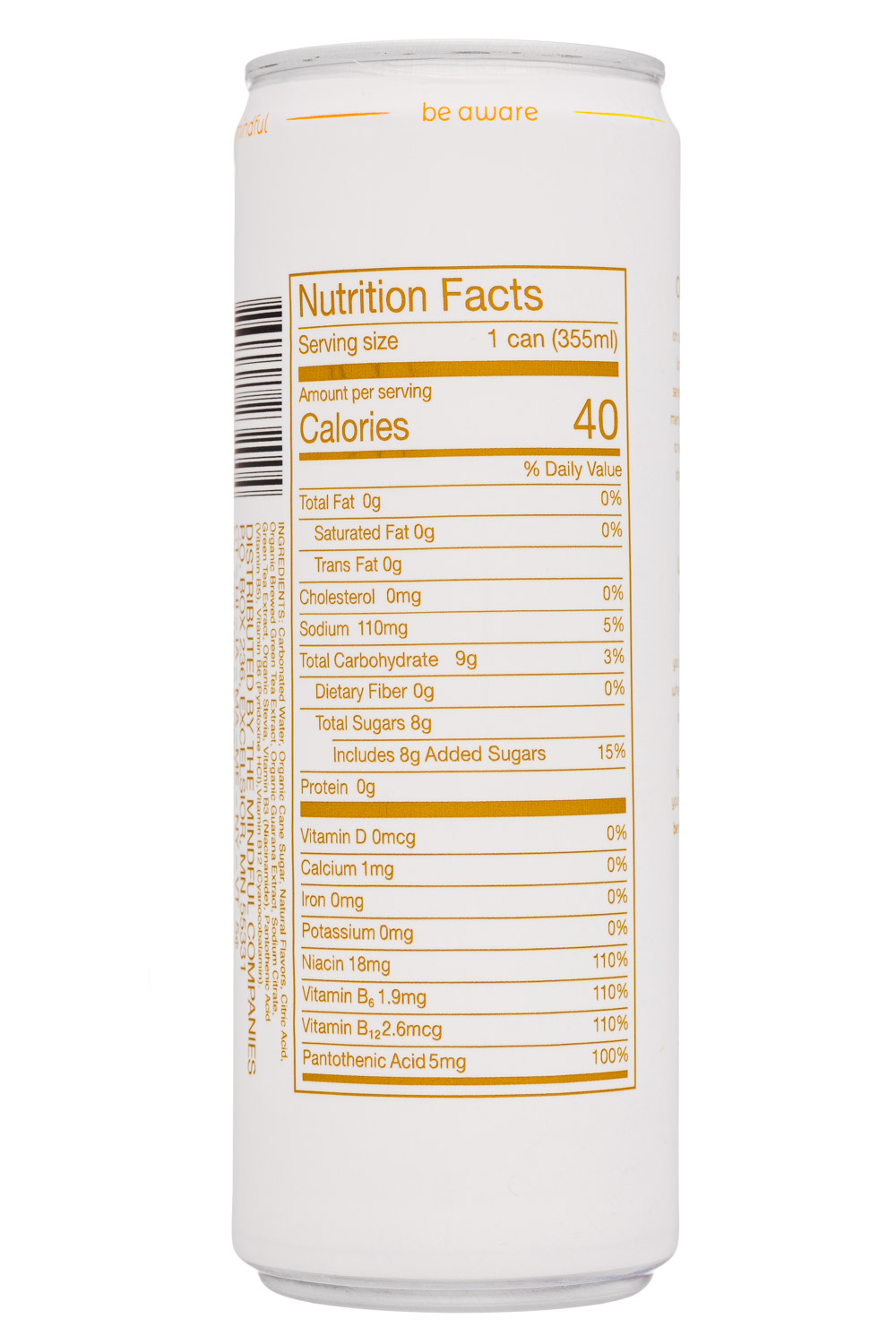 Be mindful beverages: BeMindful-12oz-2021-Energy-LemonGinger-Facts