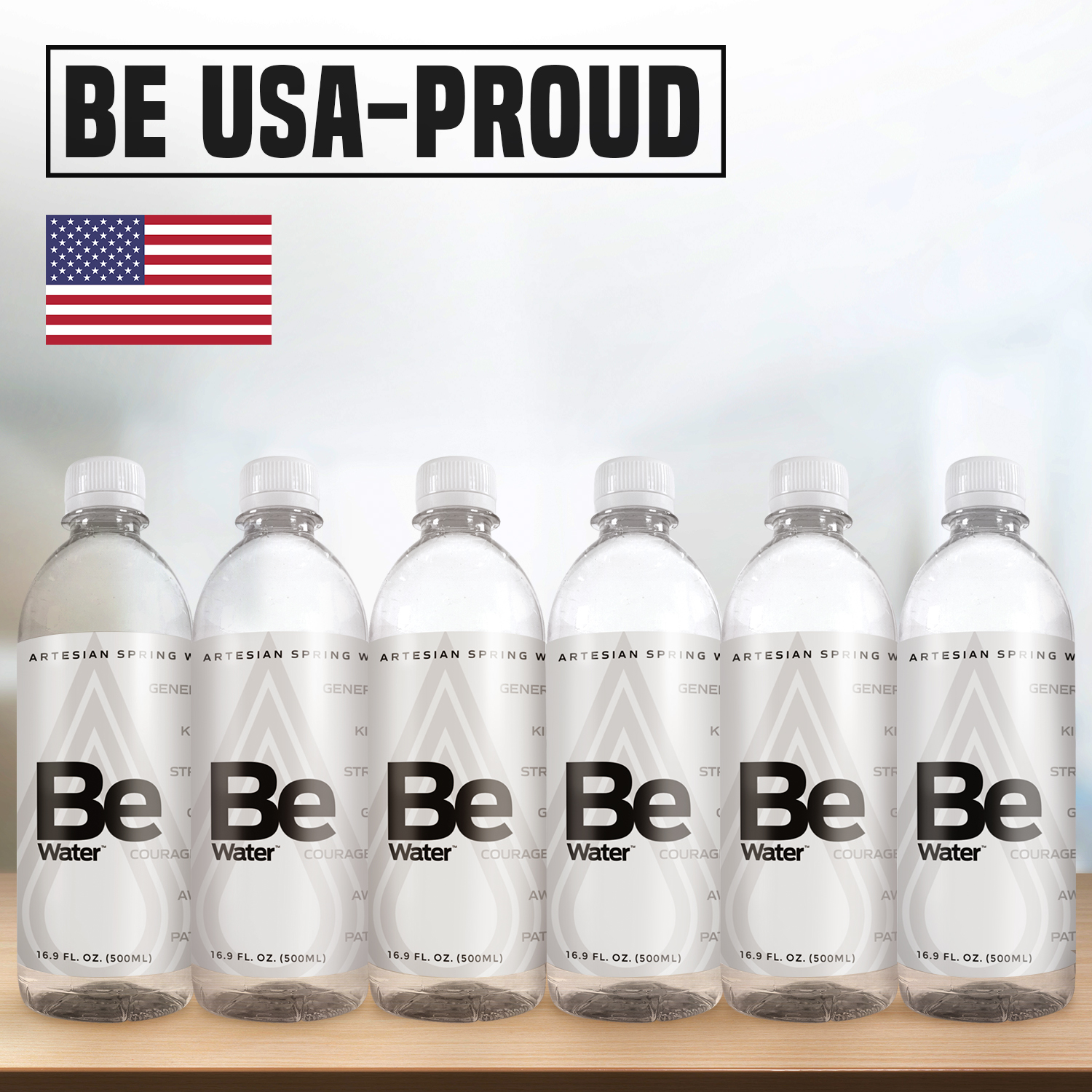 Be Water Artesian Spring Bottled Water (Made in the U.S.A.)