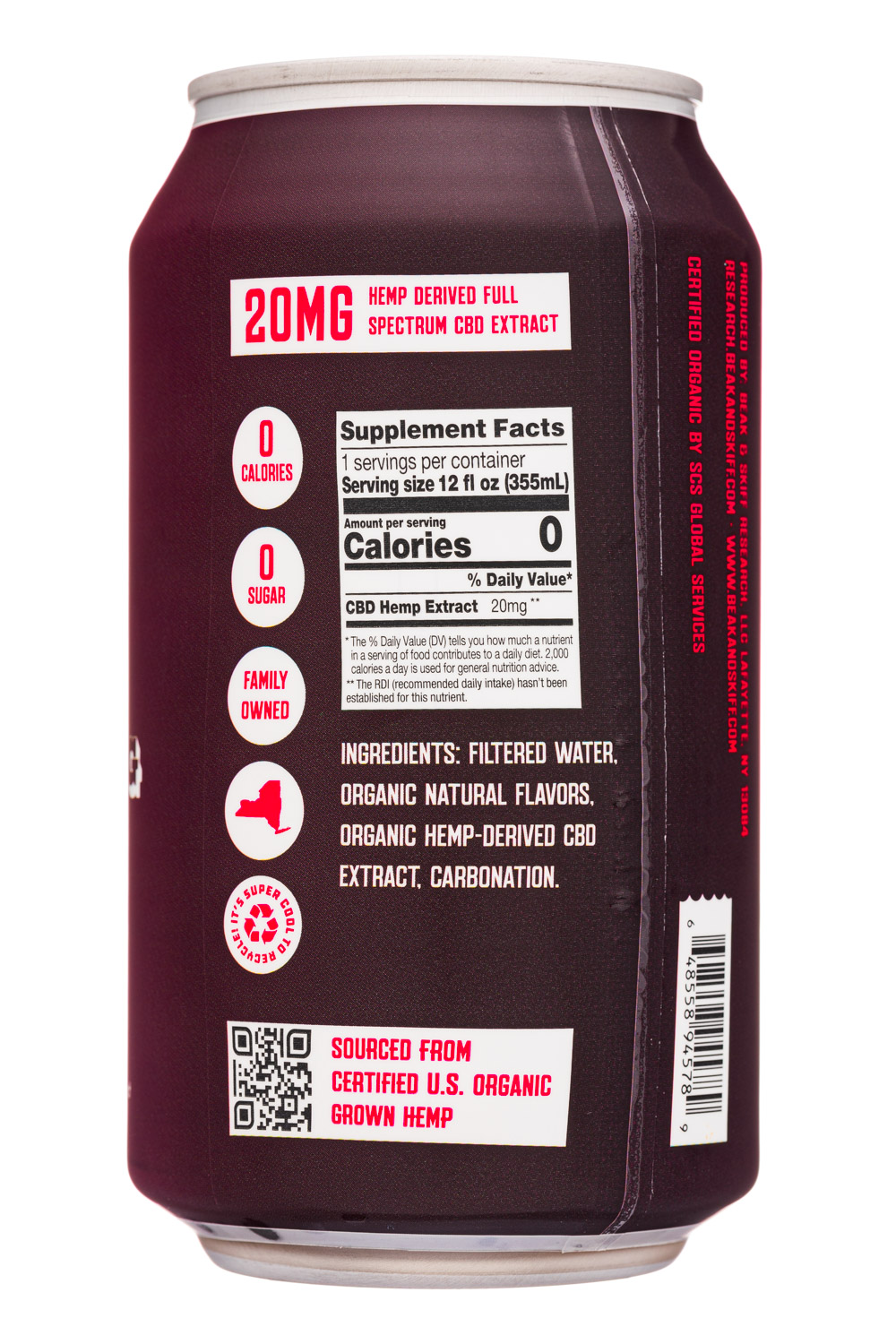 Beak & Skiff Research: BeakAndSkiff-12oz-2021-CBDSparkling-BlackCherry-Facts
