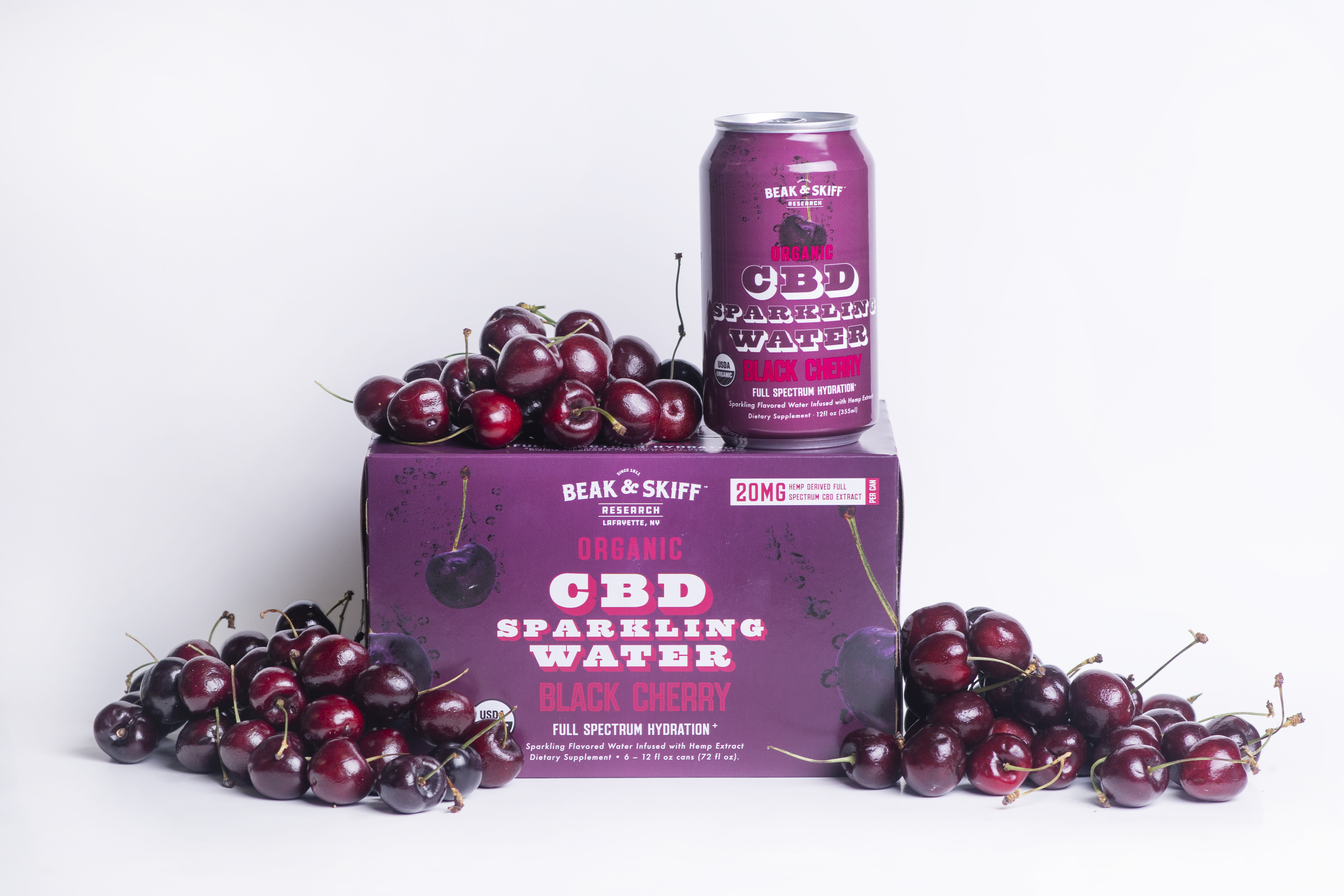 Beak & Skiff Research: Photo of Black Cherry Organic  CBD Sparkling Water - Beak & Skiff Research (uploaded by company)