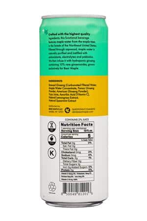 Bear Maple: BearMaple-12oz-2024-GinsengElixer-LemongrassMint-Facts