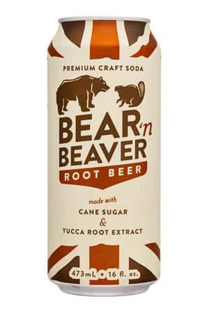 Bear N' Beaver: BearNBeaver-16oz-2024-Soda-RootBeer-Front
