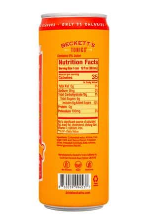 Beckett's Tonics: BeckettsTonics-12oz-2025-NACocktails-MangoMarg-Facts