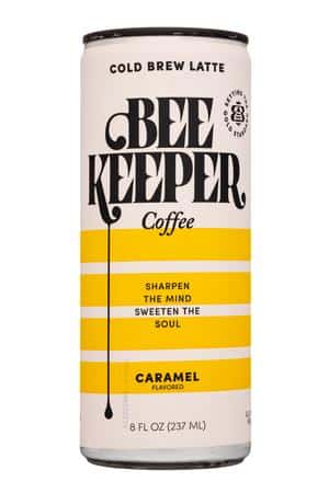Beekeeper Coffee: BeeKeeper-8oz-2023-Coffee-Caramel-Front