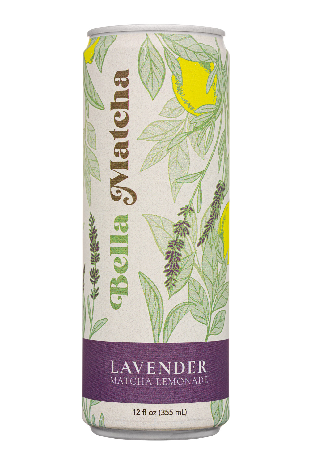 Bella Matcha: BellaMatcha-12oz-2025-Lavender-MatchaLemonade-Front