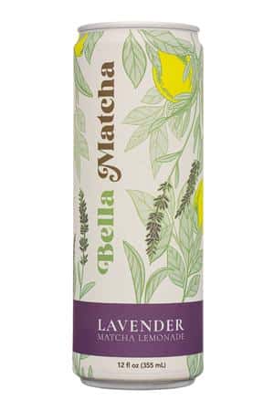 Bella Matcha: BellaMatcha-12oz-2025-Lavender-MatchaLemonade-Front