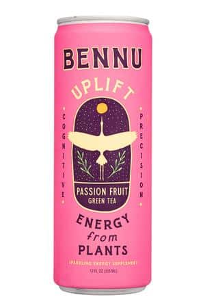 Bennu Bev Co.: Bennu-12oz-2023-Uplift-PassionFruit-Front