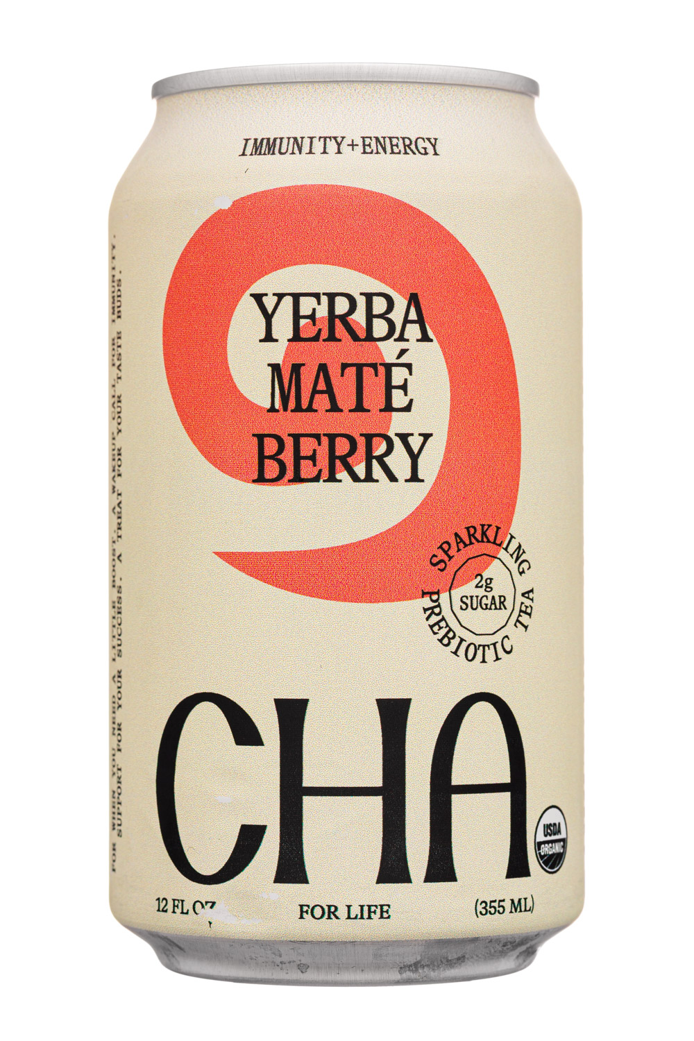 Better Booch Premium Kombucha Tea: Cha-12oz-2023-SparklingTea-YerbaMateBerry-Fron