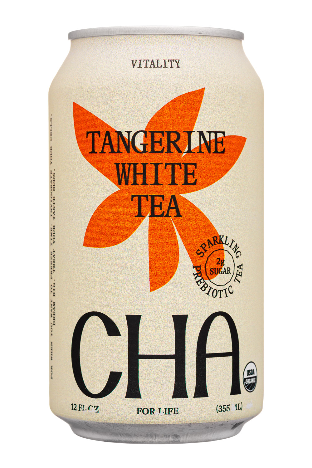 Better Booch Premium Kombucha Tea: Cha-12oz-2023-SparklingTea-TangerineWhiteTea-Front