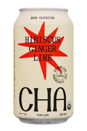 Better Booch Premium Kombucha Tea: Cha-12oz-2023-SparklingTea-HibiscusGingerLime-Front