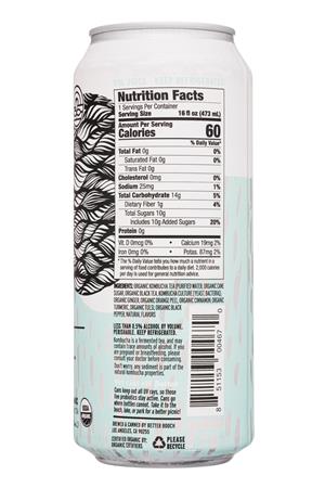 Better Booch Premium Kombucha Tea: BetterBooch-16oz-2020-Kombucha-GingerSpice-Facts