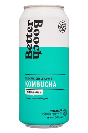 Better Booch Premium Kombucha Tea: BetterBooch-16oz-2020-IslandHopper-Front