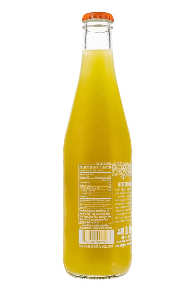 Bhakti Sparkling Tea: Bhakti-SparklingTea-MangoLimeMatcha-Facts