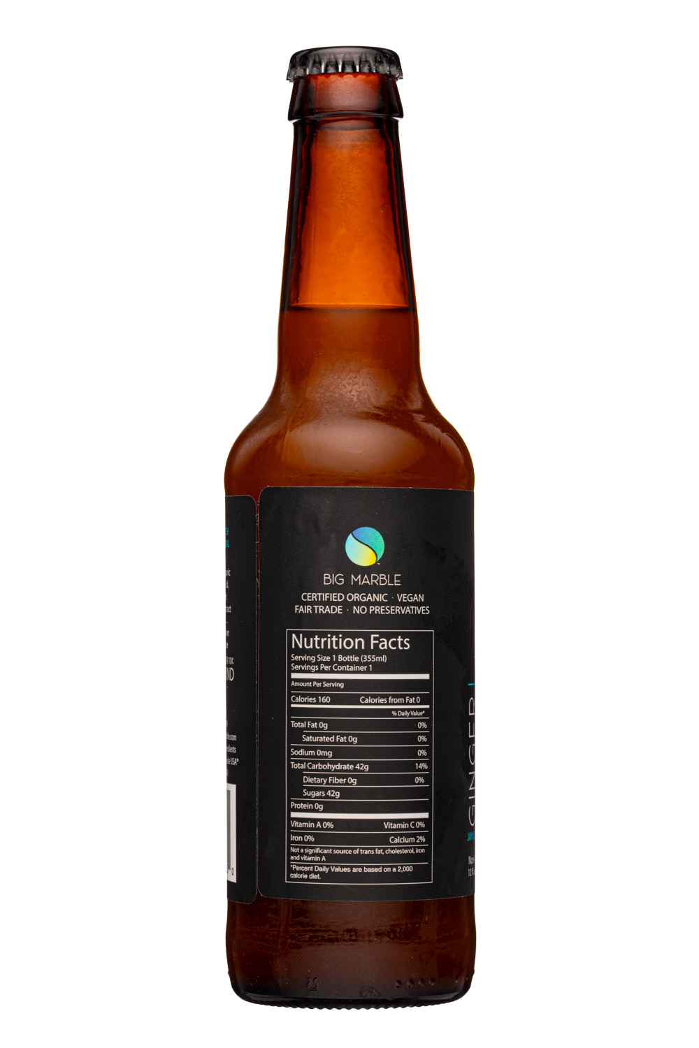 Big Marble Organics: BigMarble-12oz-2025-NA-GingerBeer-Facts