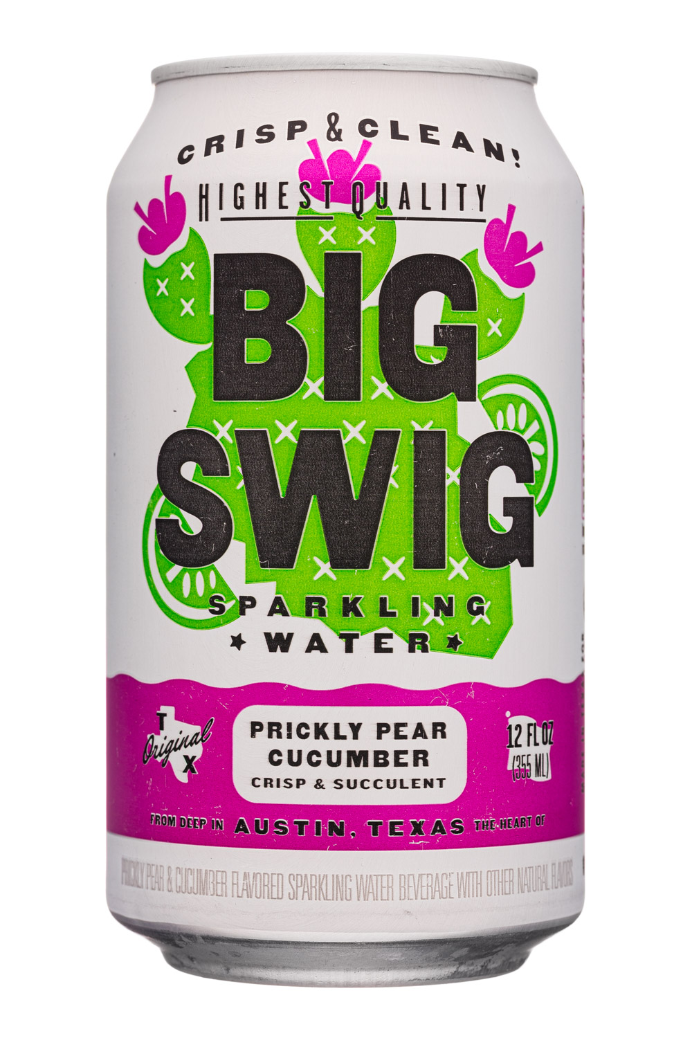 Big Swig: BigSwig-12oz-SparklingWater-PricklypearCucumber-Front