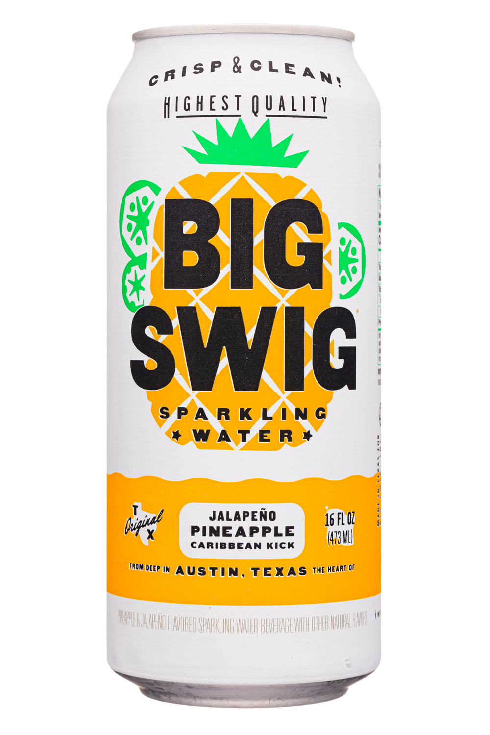 Big Swig: BigSwig-16oz-SparklingWater-JalapenoPineapple-Front