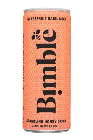 Bimble: Bimble-8oz-2023-SparklingHoney-GrapefruitBasilMint-Front