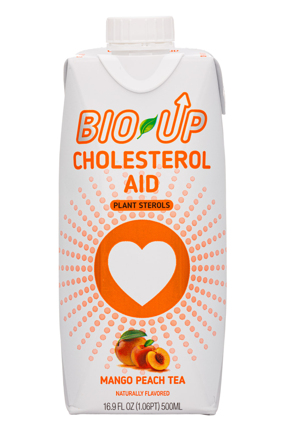 Bio-Up: BioUp-17oz-Tea-Cholesterol-MangoPeach-Front