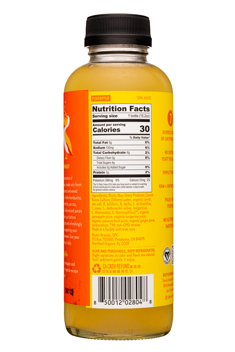 Biotic: Biotic-16oz-2022-CPProbiotics-Pineapple-Facts