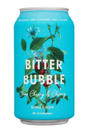 Bitter Bubble: BitterBubble-12oz-2022-BittersSoda-SourCherryChicory-Front