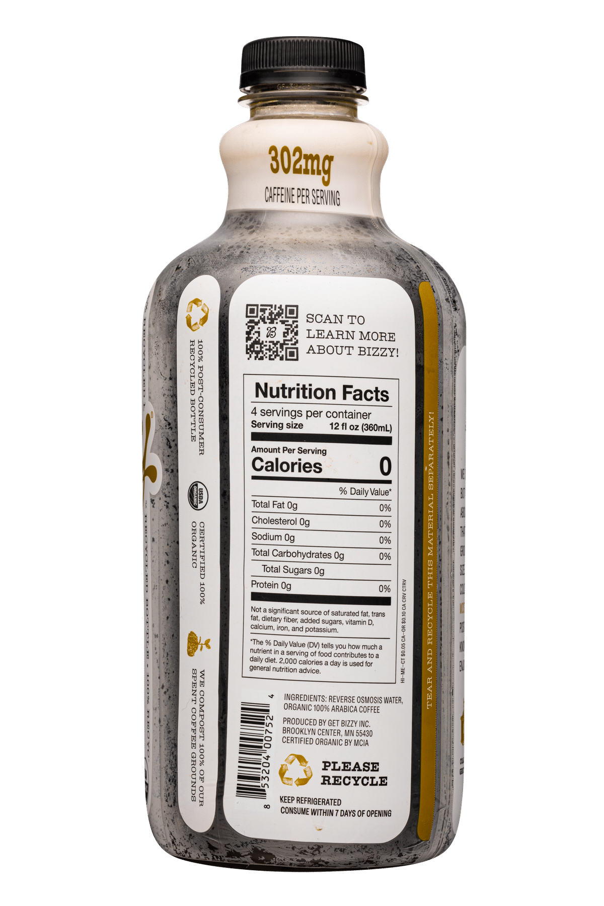 Bizzy Coffee Concentrate: Bizzy-48ml-2024-ColdBrew-Light-Facts