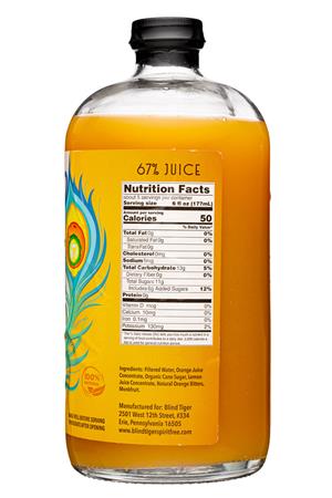 Blind Tiger Spirit-Free Cocktails: BlindTiger-32oz-2021-NonAlcCocktail-Sidecar-Facts