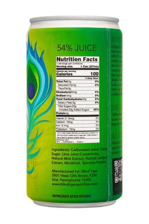 Blind Tiger Spirit-Free Cocktails: BlindTiger-8oz-2026-NACocktails-Mojito-Facts