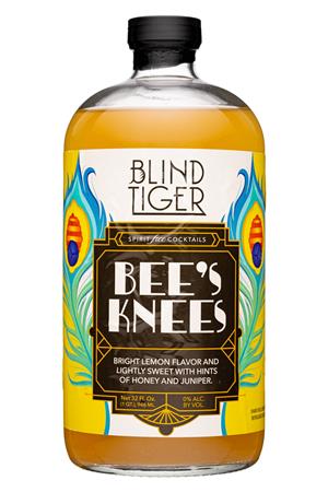 Blind Tiger Spirit-Free Cocktails: BlindTiger-32oz-2021-NonAlcCocktail-BeesKnees-Front