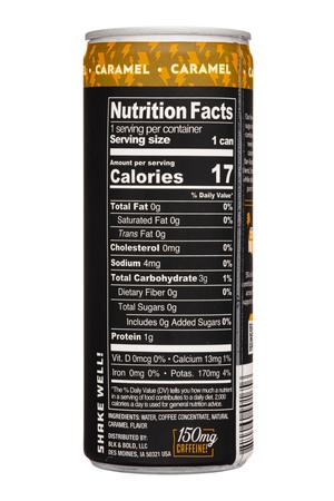 Blk & Bold: BLKAndBold-7oz-2023-ColdBrew-Caramel-Facts