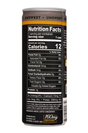 Blk & Bold: BLKAndBold-7oz-2023-ColdBrew-Unsweet-Facts