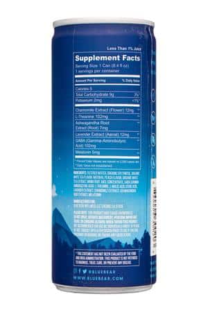 Blue Bear: BlueBear-8oz-2023-Tea-WhitePeach-Sleep-Facts
