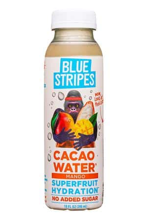 Blue Stripes Urban Cacao: BlueStriples-10oz-2024-CacaoWater-Mango-Front