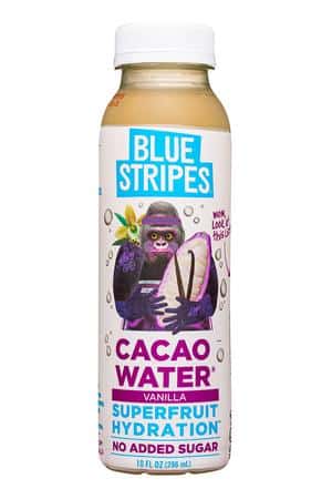 Blue Stripes Urban Cacao: BlueStriples-10oz-2024-CacaoWater-Vanilla-Front