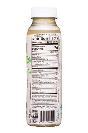 Blue Stripes Urban Cacao: BlueStriples-10oz-2024-CacaoWater-Lime-Facts