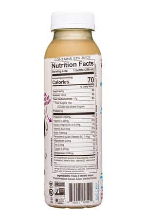 Blue Stripes Urban Cacao: BlueStriples-10oz-2024-CacaoWater-Vanilla-Facts