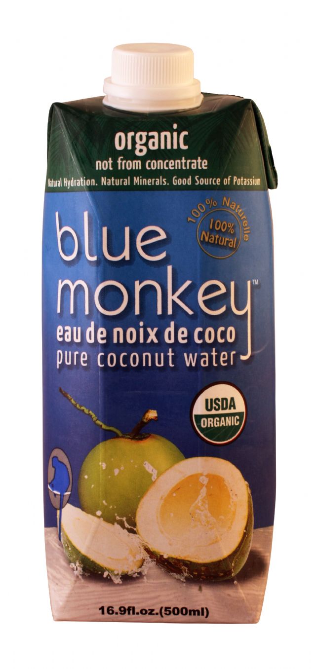 Blue Monkey Coconut Water: BlueDonkey Organic Front