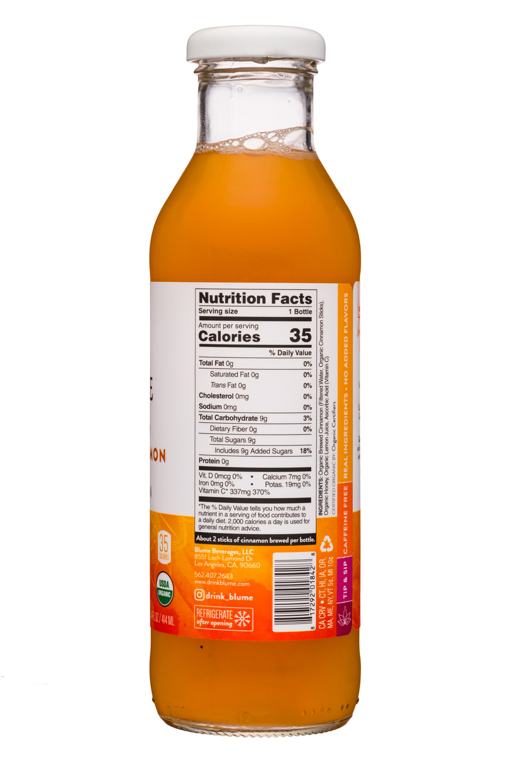 Blume: Blume-14oz-SlowBrew-CeylonCinn-HoneyLemon-Facts
