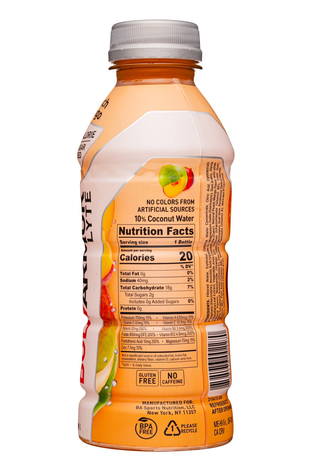 Body Armor: BodyArmor-16oz-2021-Lyte-peachMango-Facts