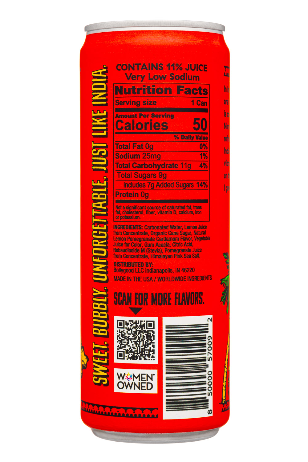 Bollygood: Bollygood-12oz-2023-SparklingLemonade-LemonPomCardamom-Facts