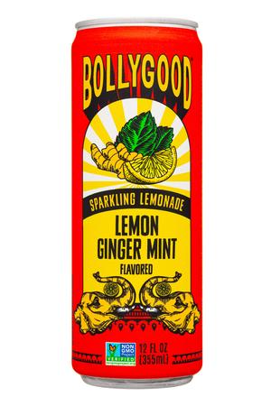 Bollygood: Bollygood-12oz-2023-SparklingLemonade-LemonGingerMint-Front