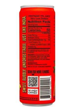 Bollygood: Bollygood-12oz-2023-SparklingLimeade-LimeBasilCumin-Facts