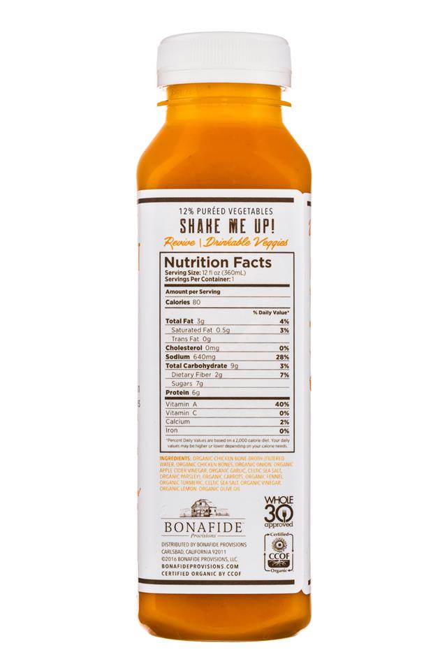 Bonafide Provisions: Bonafide-DrinkableVeggies-12oz-Revive-Facts